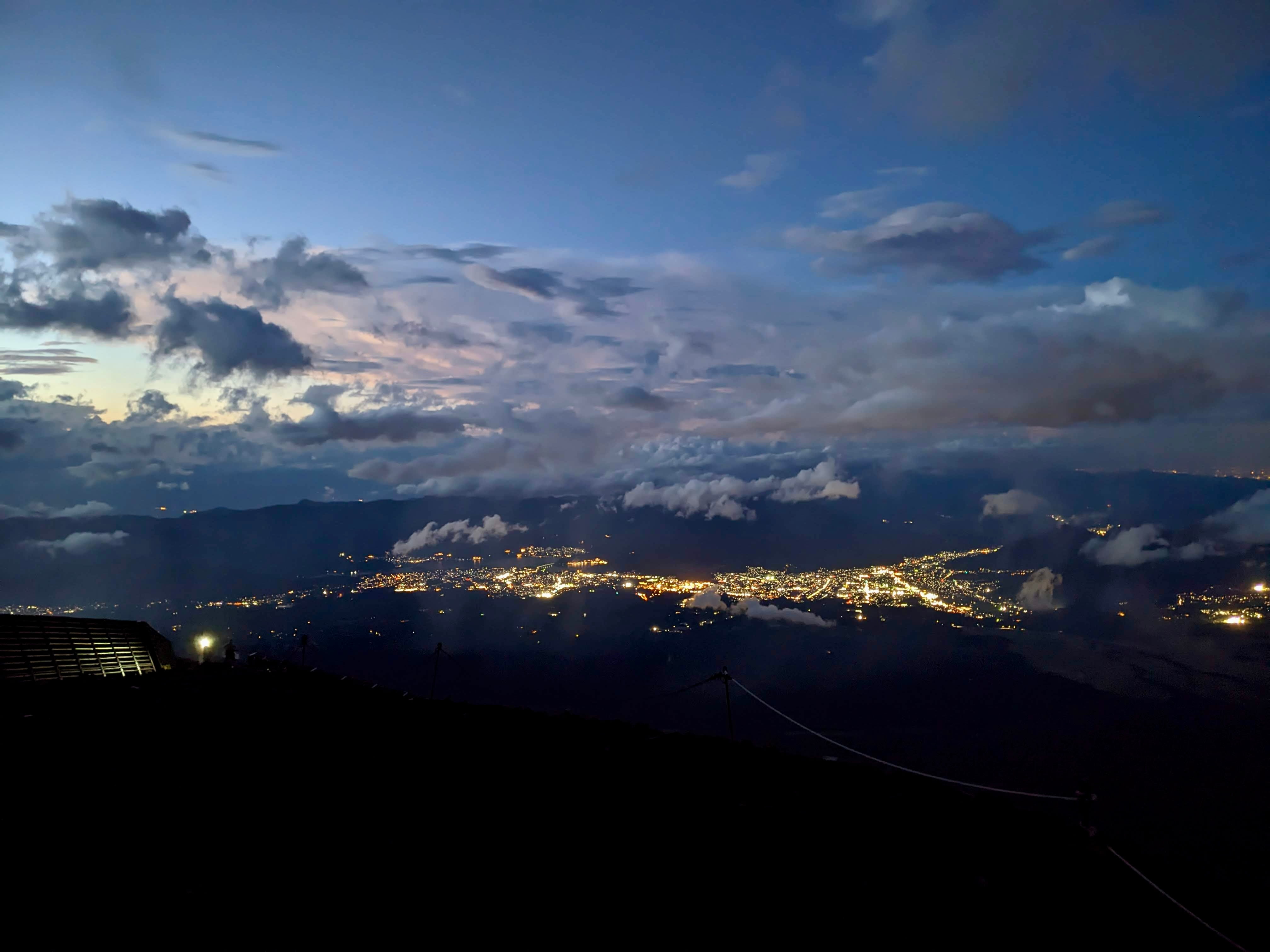 View of the trail after sunset